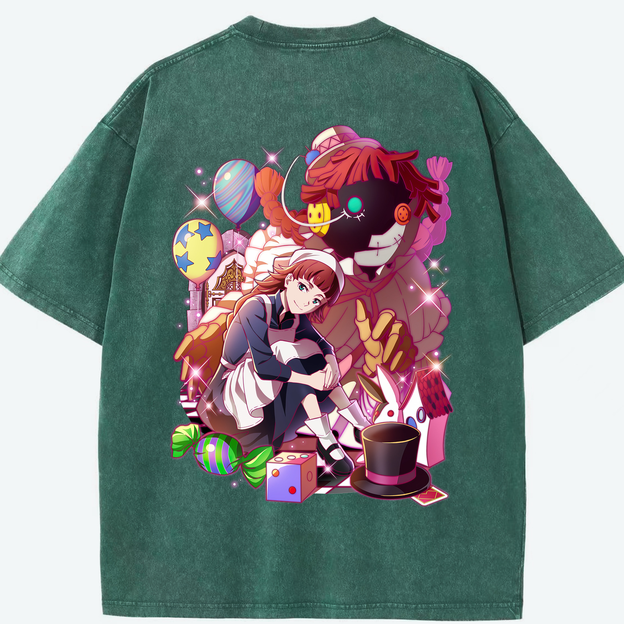 （画像用） 文豪ストレイドッグス Bungo Stray Dogs 綿100% ヴィンテージ風 半袖Tシャツ（背面プリント）
